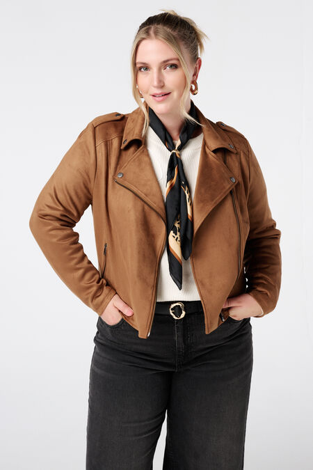 Veste motard en simili daim Veste motard en simili daim