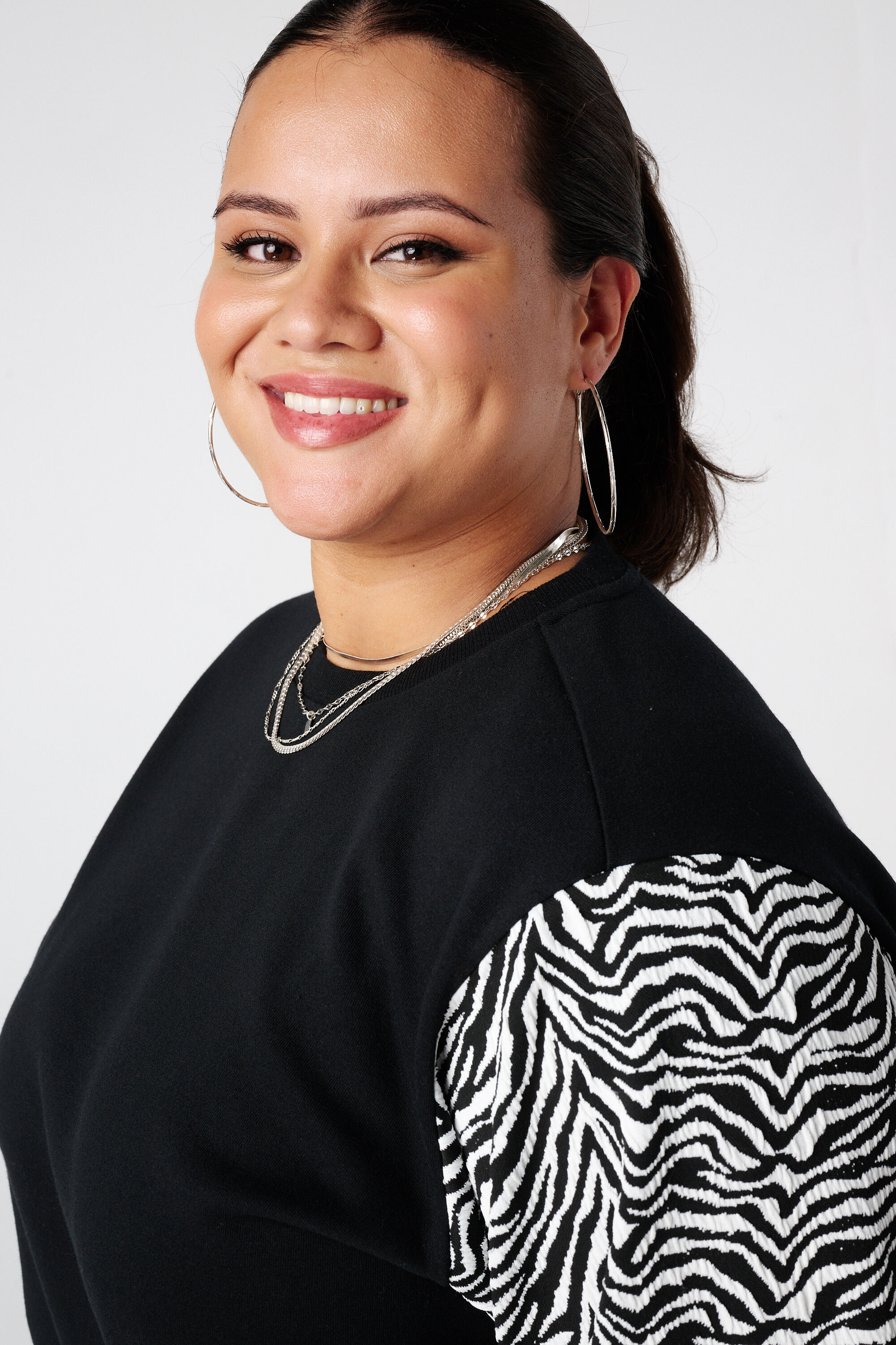 Sweat &agrave; manches ballon avec imprim&eacute; image number 4