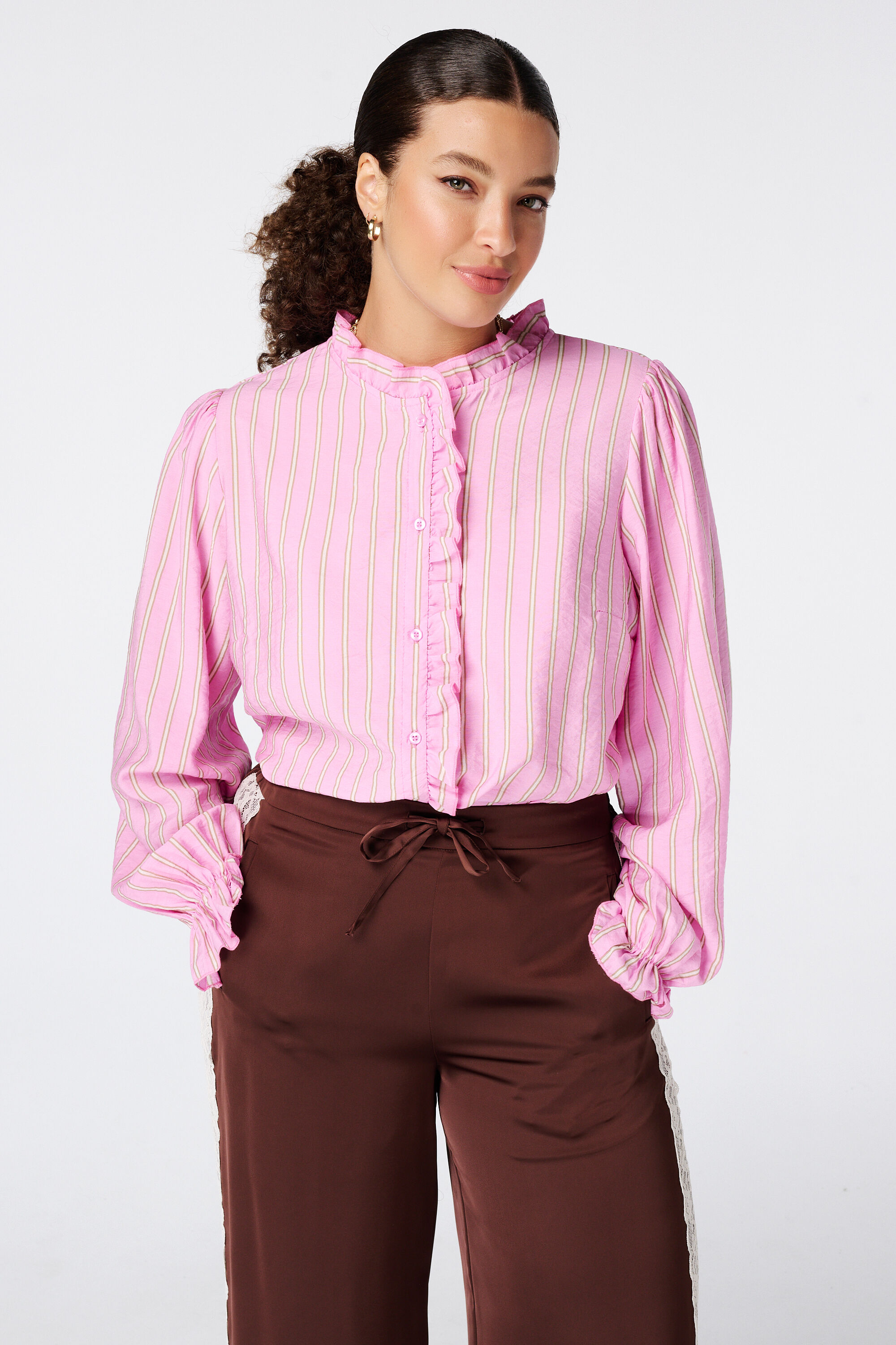 Blouse &agrave; volants