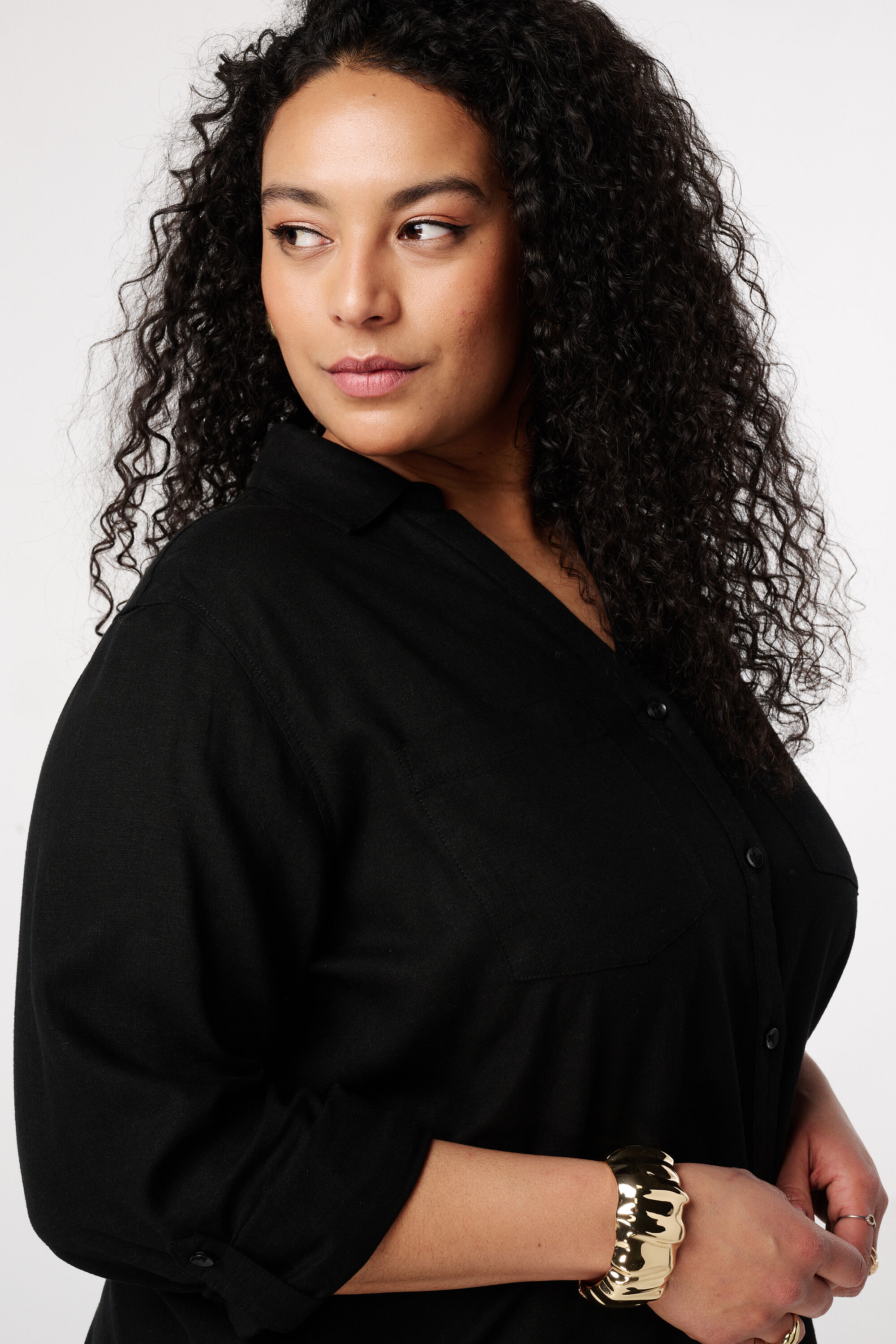 Chemisier en lin avec poches image number 4