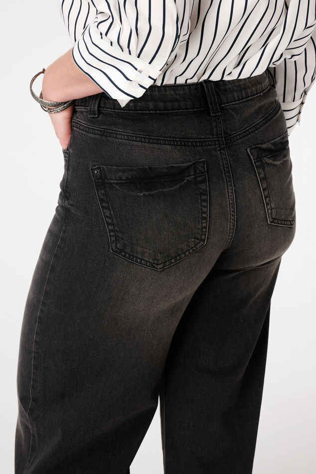 Jean à jambe large et taille haute image number 4