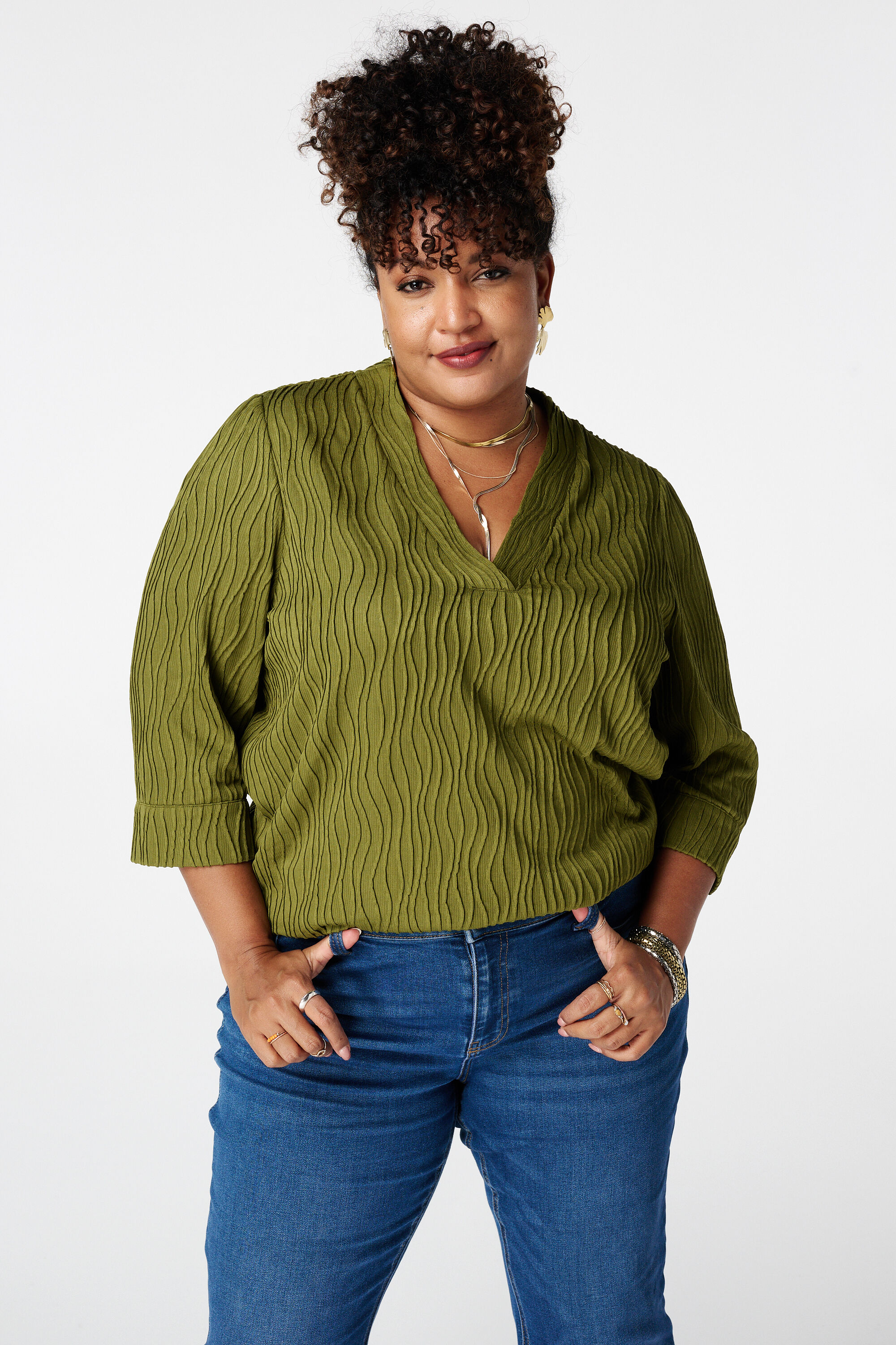 Haut avec structure ondul&eacute;e