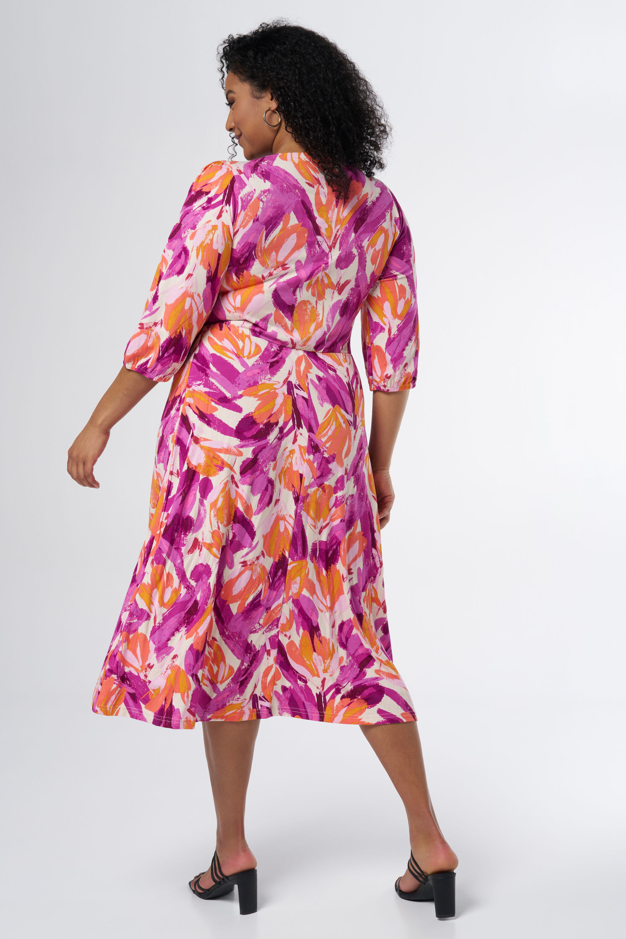 Robe midi avec imprim&eacute; accrocheur  image number 3