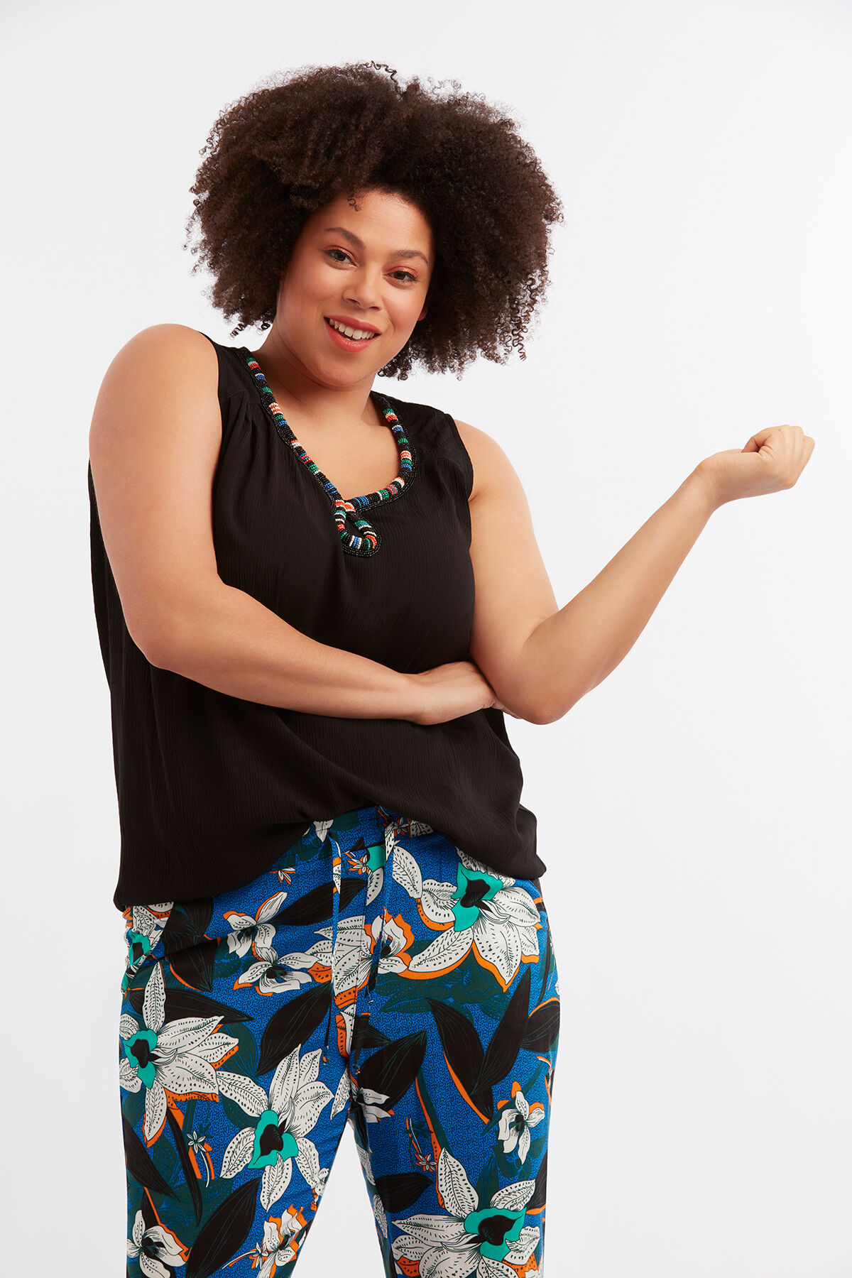 Chemisier au d&eacute;cor perl&eacute; image number 4