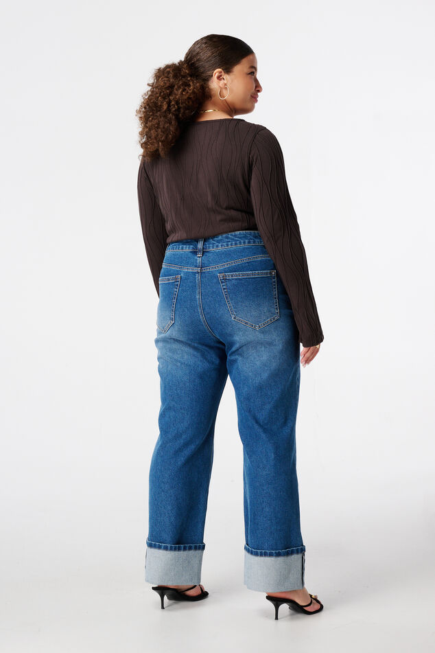 Jeans larges à revers image number 3