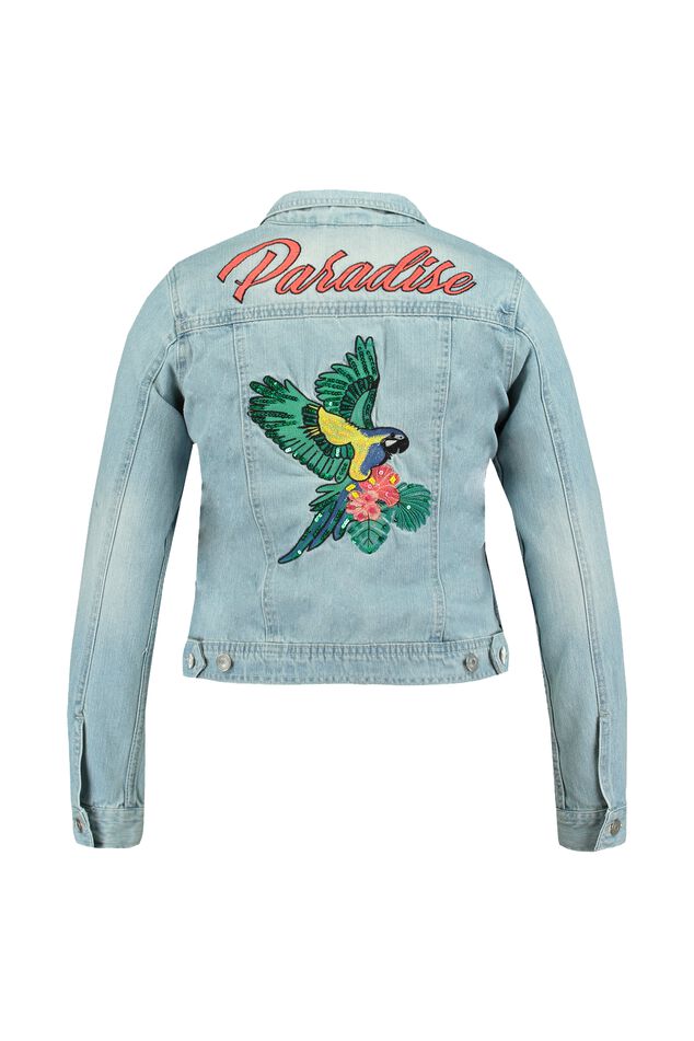 Veste en denim avec imprimé image number 2