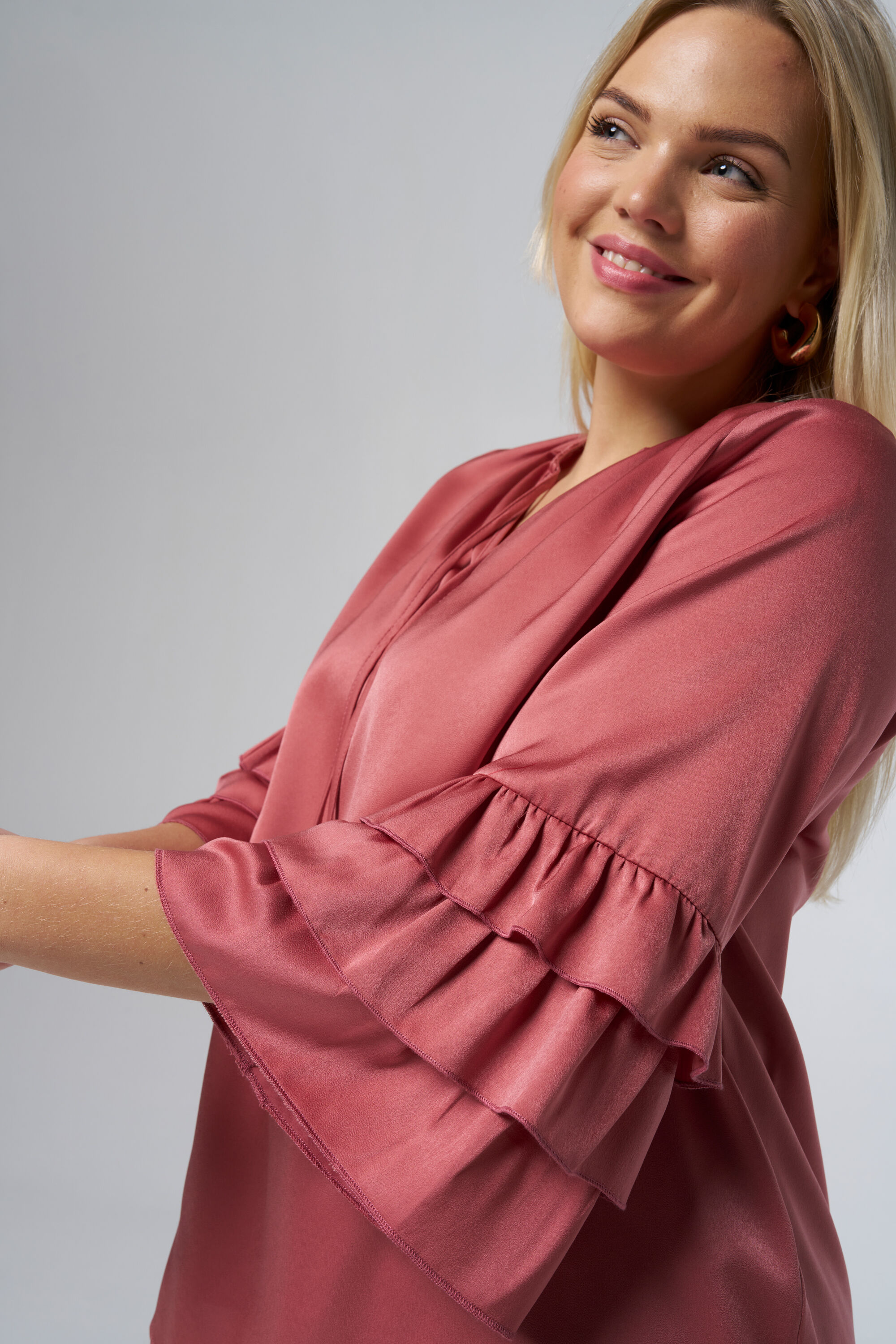 Chemisier &agrave; manches volant&eacute;es image number 4