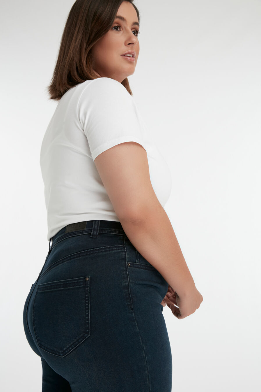 Jean skinny taille haute CHERRY image number 3