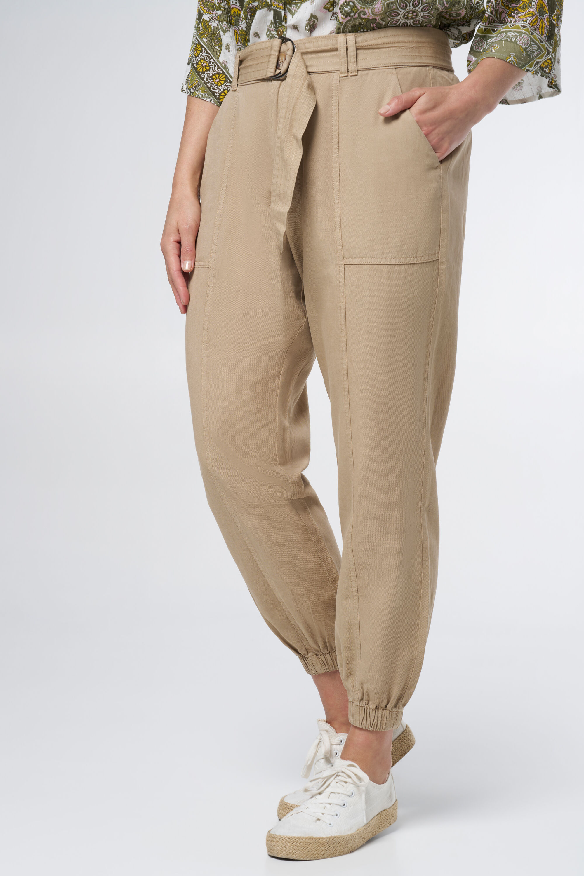 Femmes Pantalon avec ceinture MS Mode