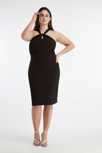 Robe avec bretelles crois&eacute;es