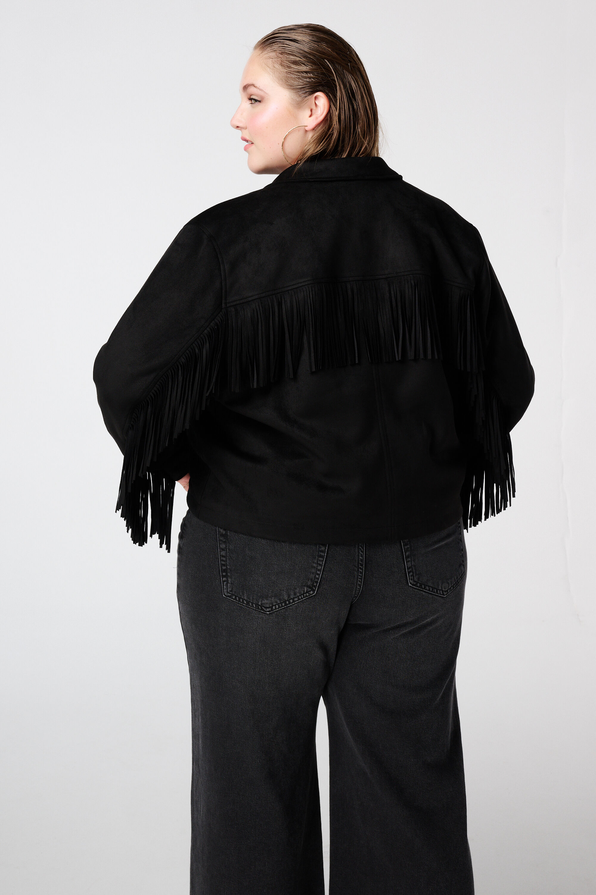 Veste en su&eacute;dine &agrave; franges image number 3