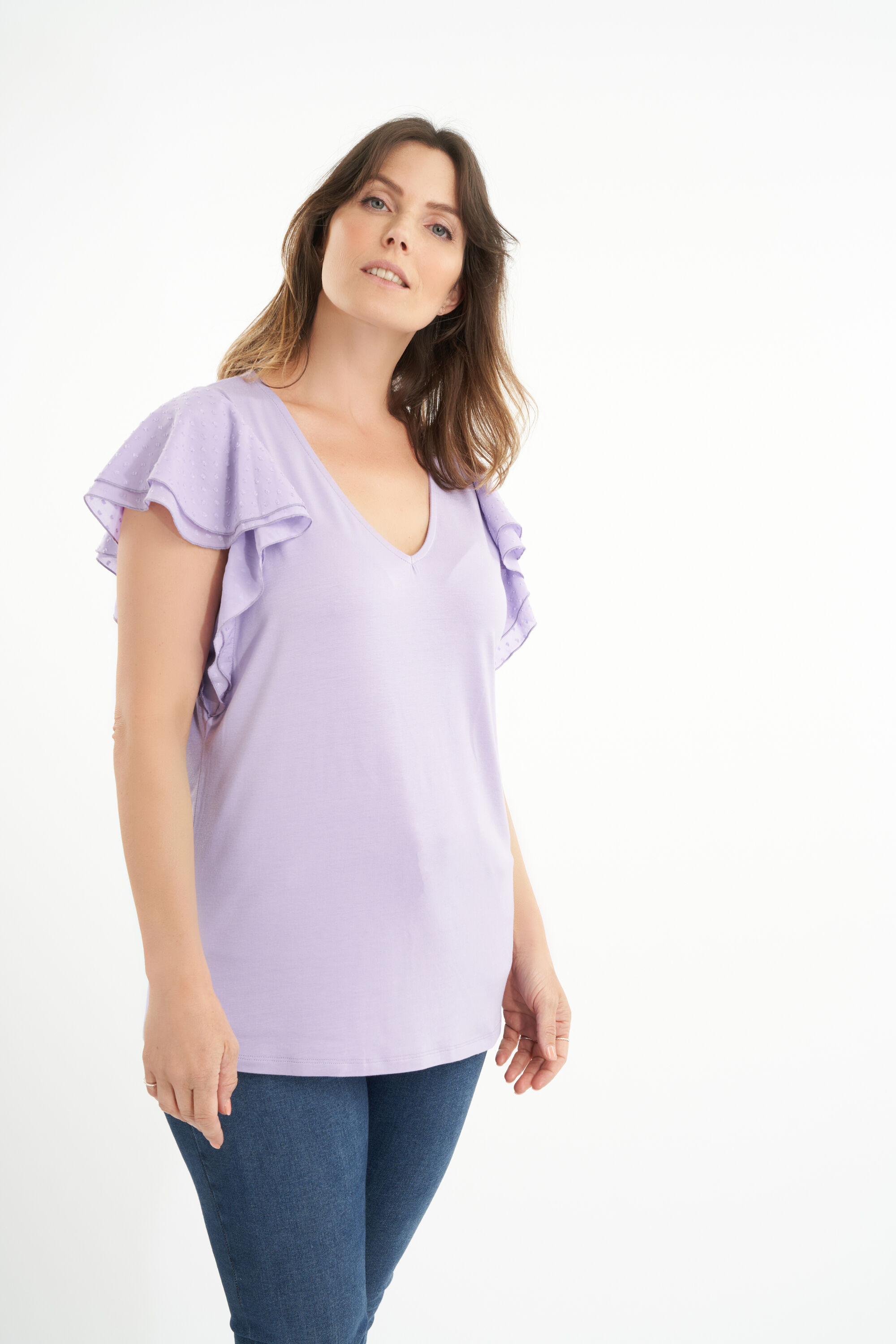 Haut avec manches &eacute;l&eacute;gantes 