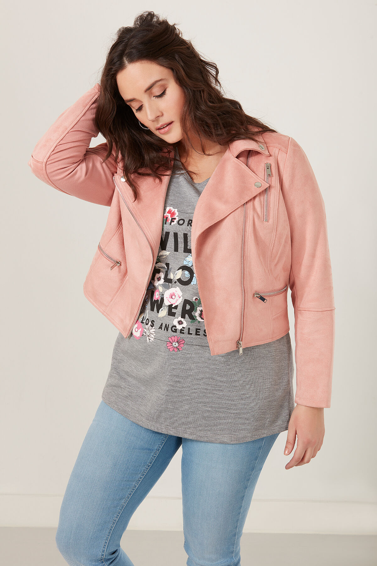 Veste faux store daim femme