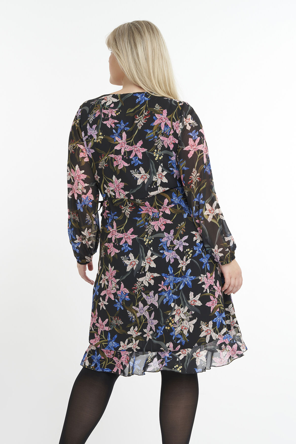 Robe portefeuille &agrave; volants  image number 4