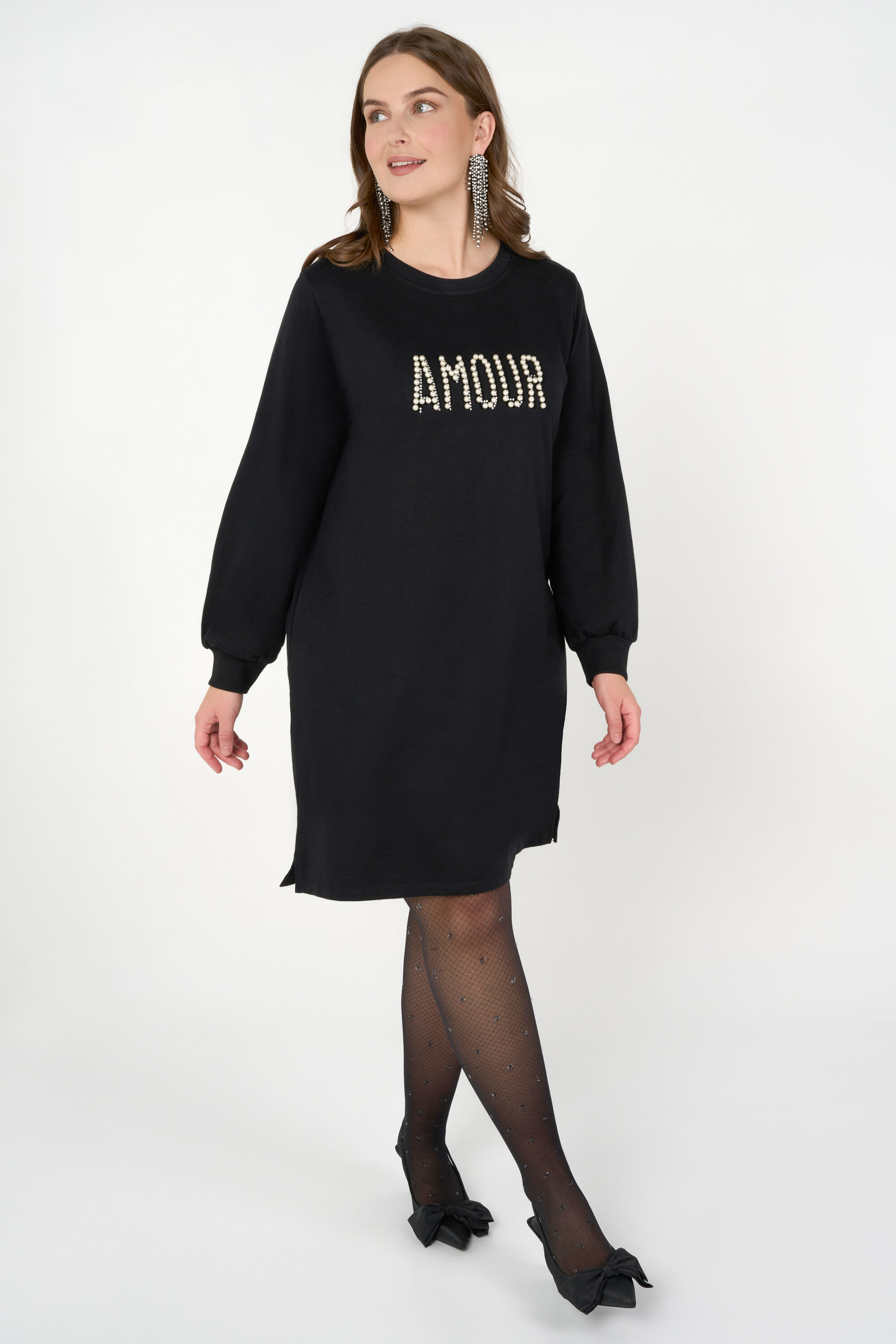 Robe pull avec inscription &laquo;&nbsp;Amour&nbsp;&raquo;  image number 6