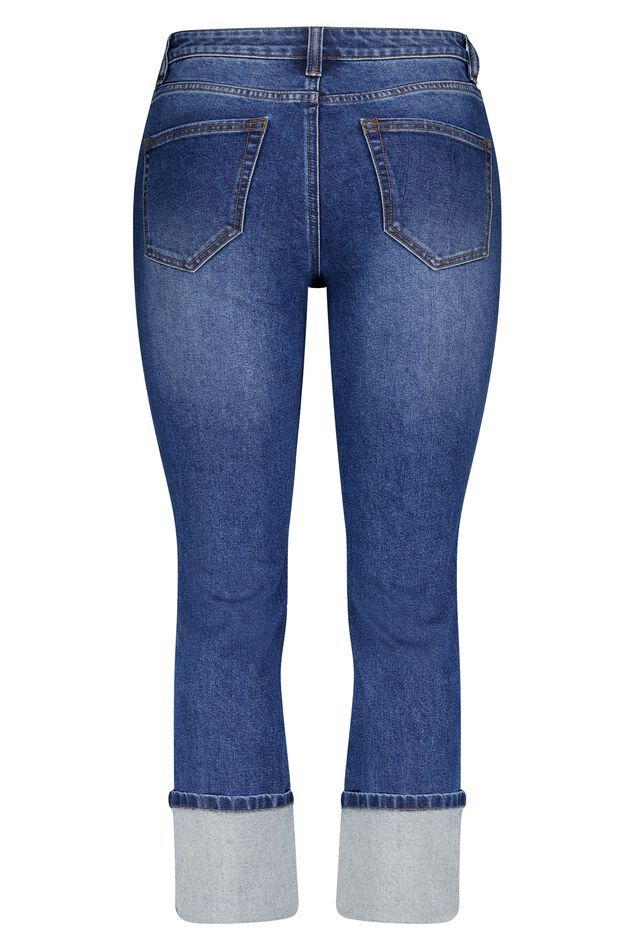 Jeans à jambes droites et à revers image number 2