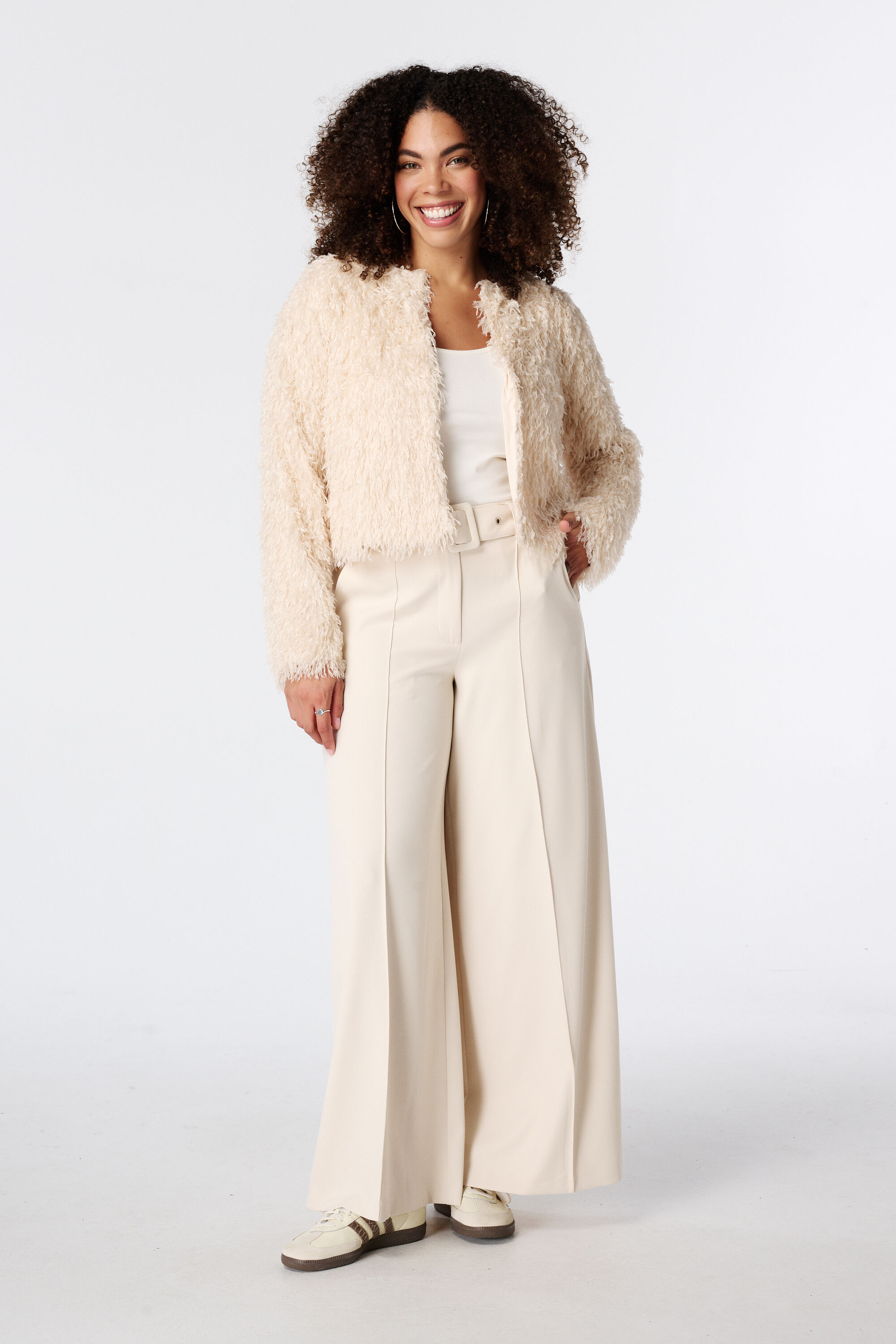 Pantalon large avec ceinture image number 0