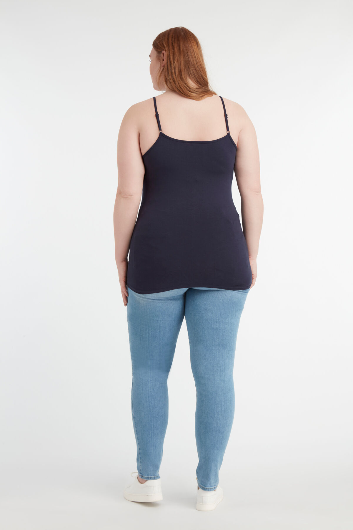 D&eacute;bardeur en coton avec bretelles spaghetti image number 3