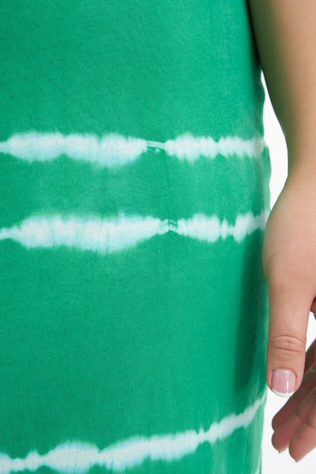 Robe avec un imprimé à effet tie-dye image number 5