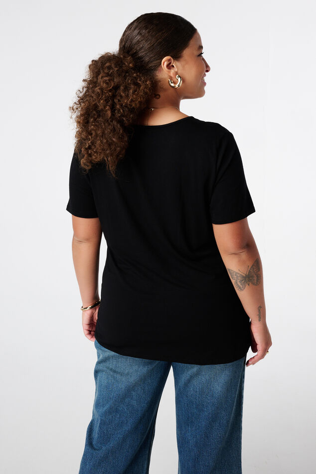 T-shirt à col en V image number 3