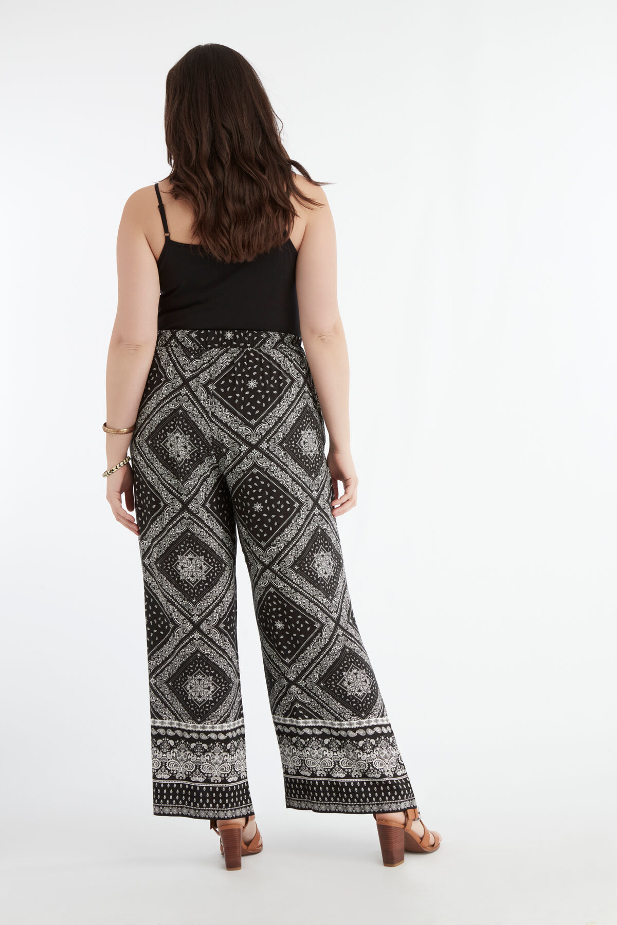 Pantalon large imprim&eacute; image number 4