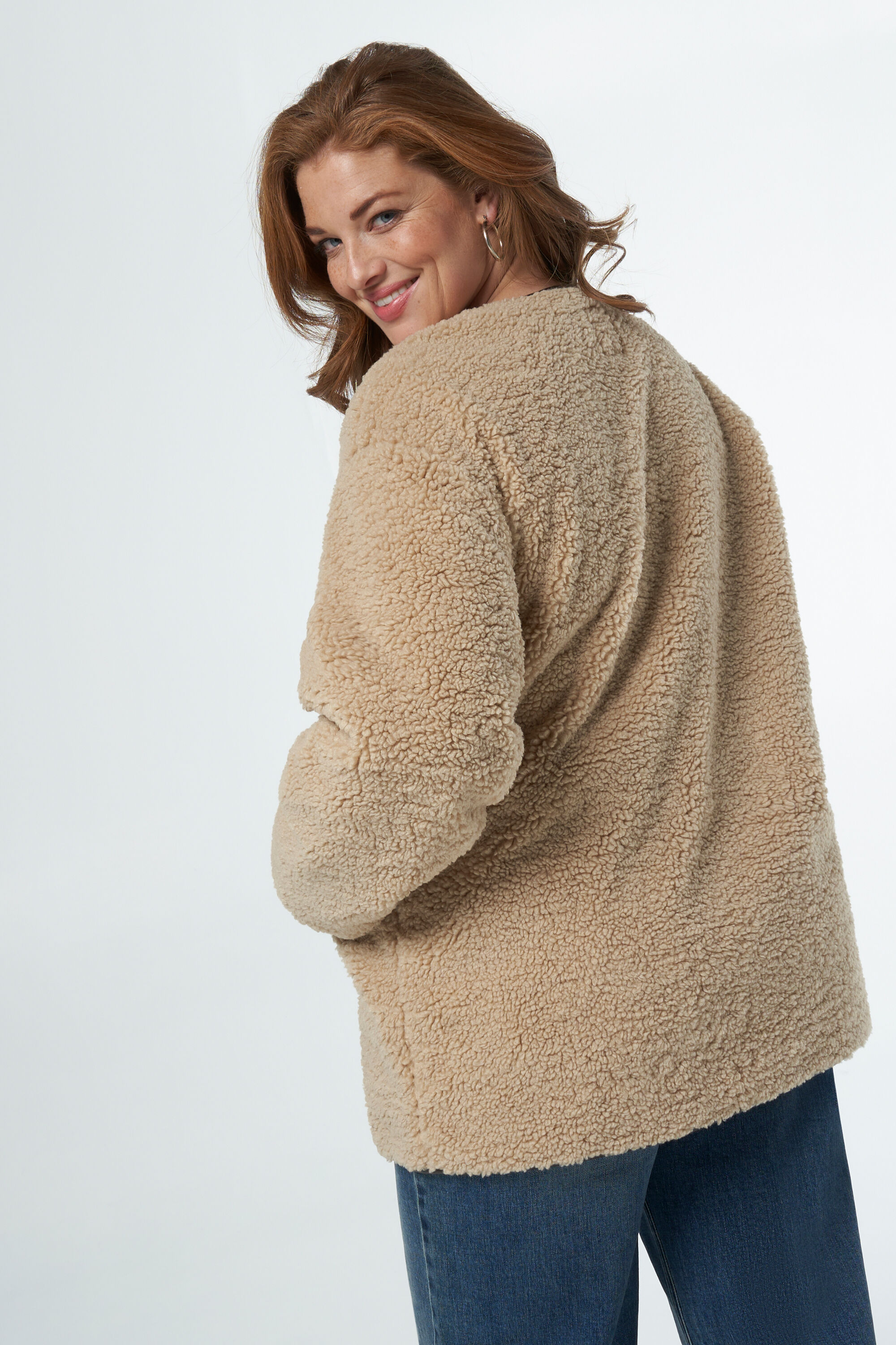 Veste teddy avec d&eacute;tails en cuir image number 3