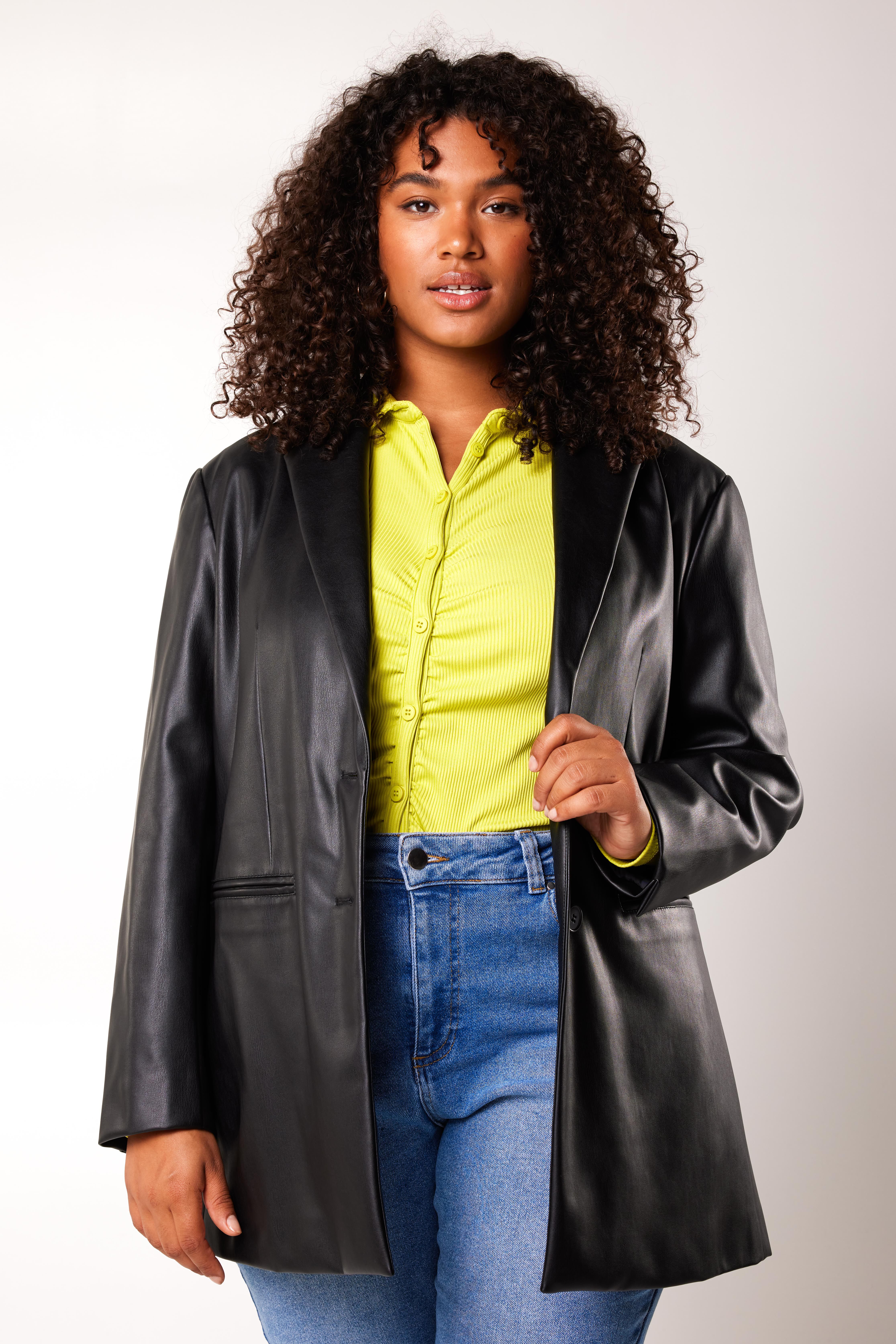 Blazer en similicuir image number 6