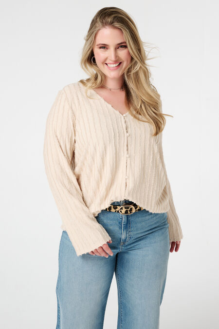 Top avec texture frangée Top avec texture frangée
