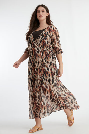 Robe portefeuille boutonn&eacute;e