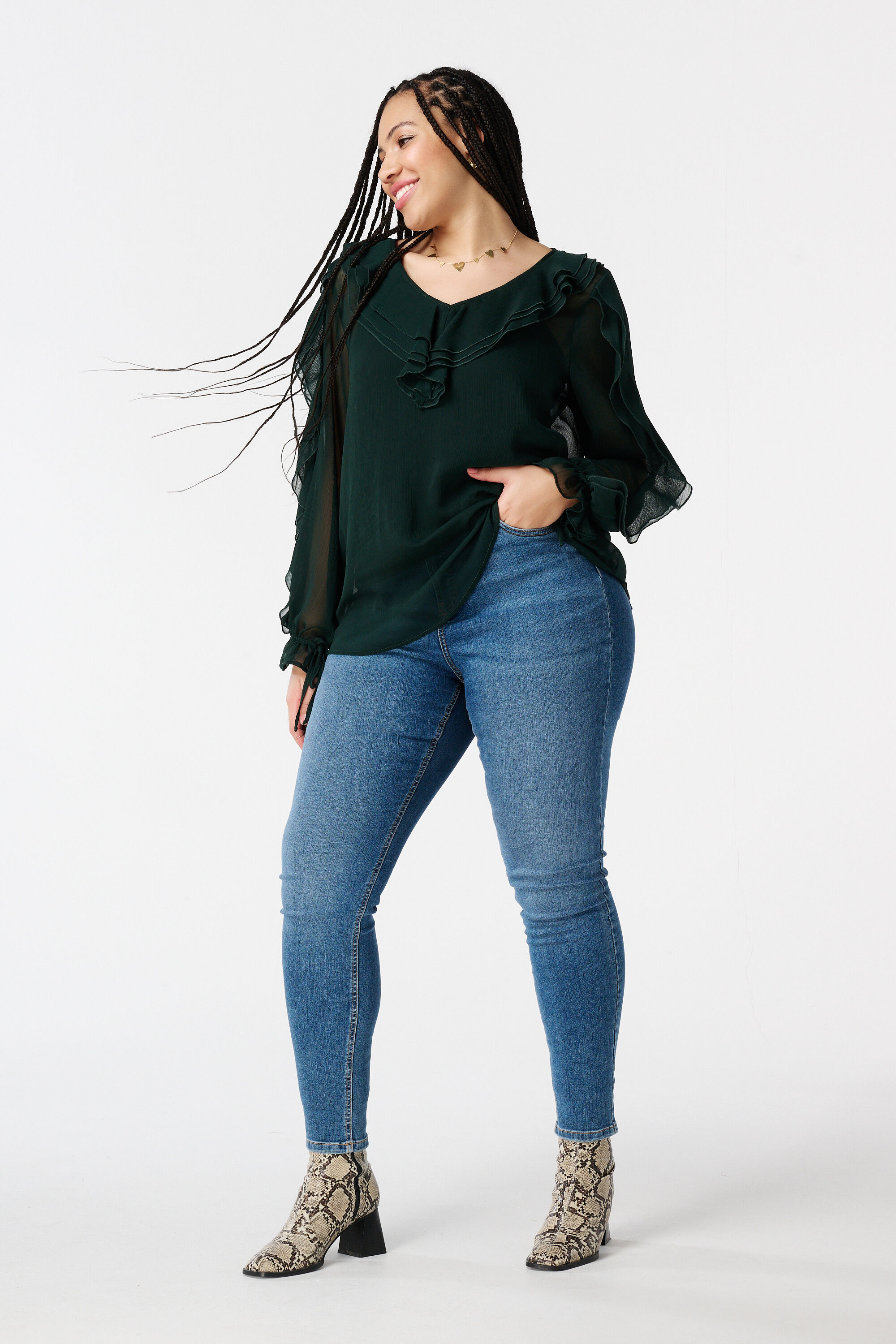 Chemisier &agrave; volants image number 5