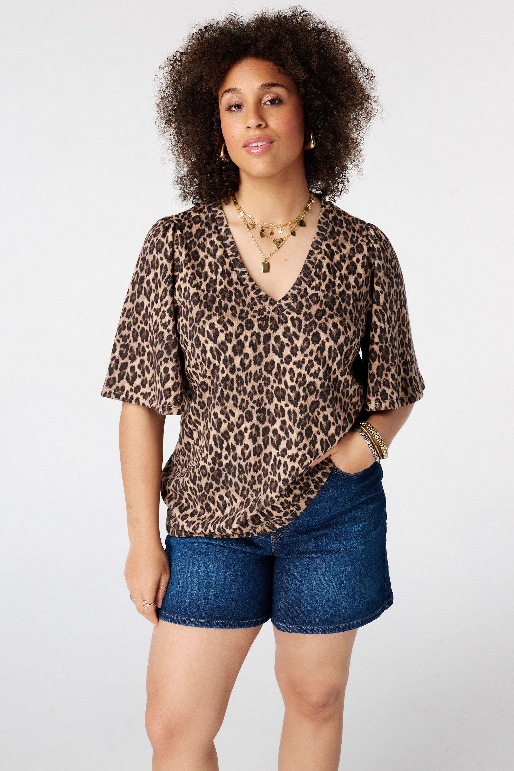 T shirt avec col en V