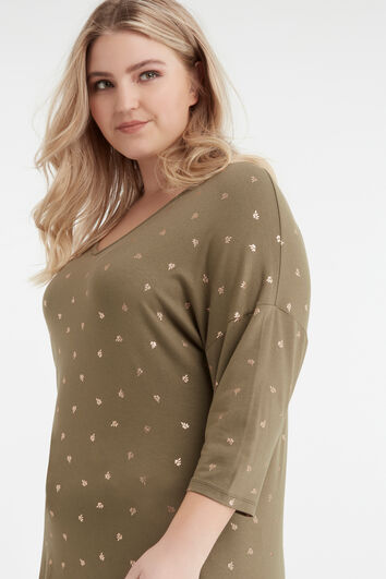 Haut &agrave; motif brillant  