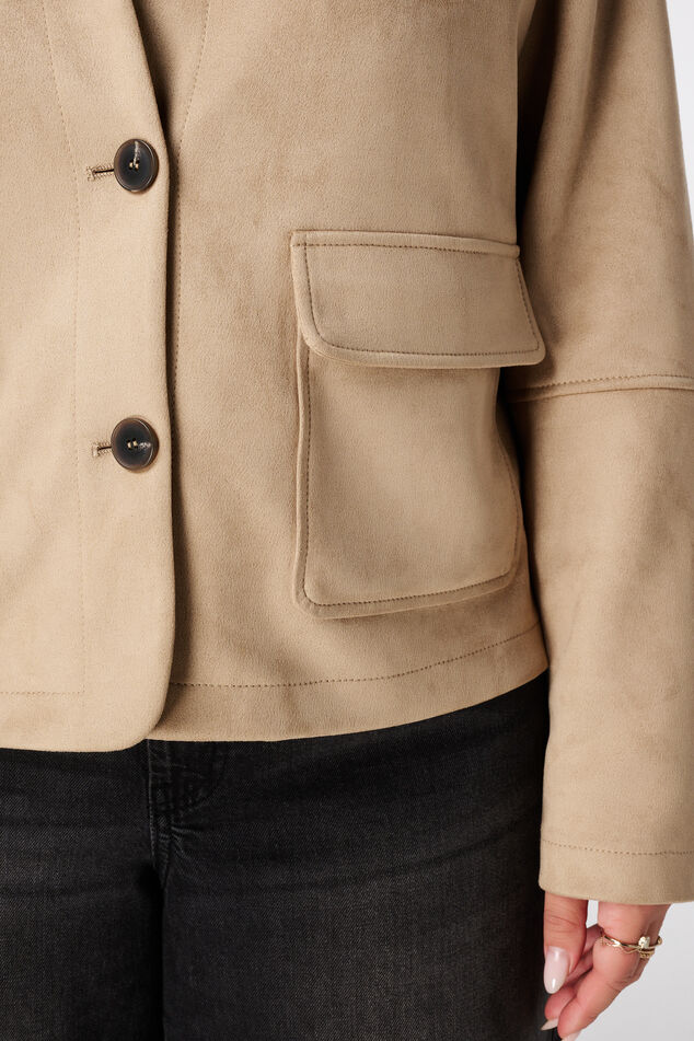 Veste en suédine avec fermeture à boutons image number 6