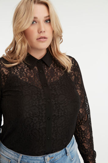 Haut &agrave; dentelle