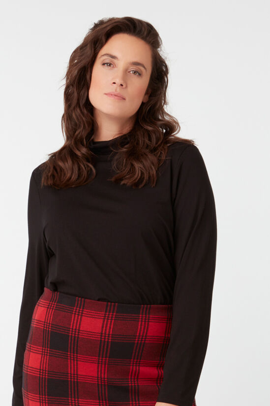 T-shirt en viscose &agrave; col roul&eacute;  image number 5