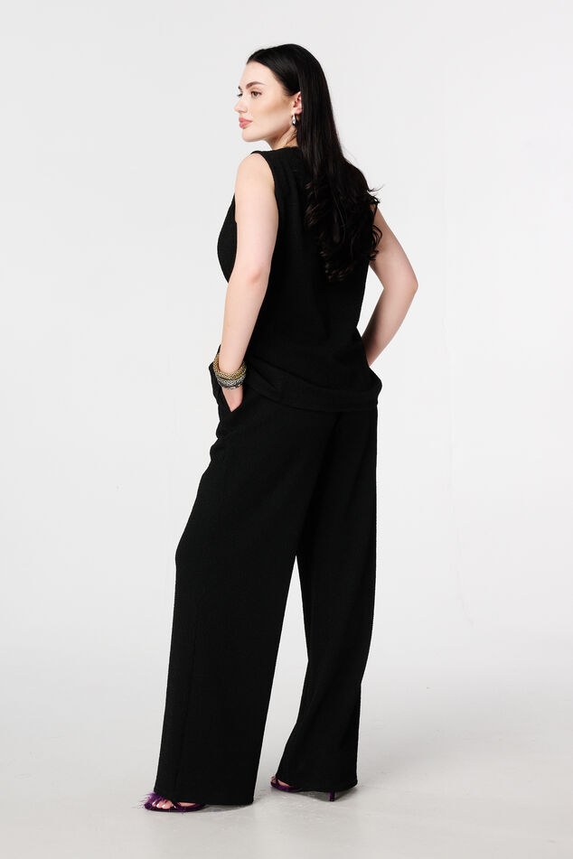 Pantalon avec lurex et taille élastique image number 3