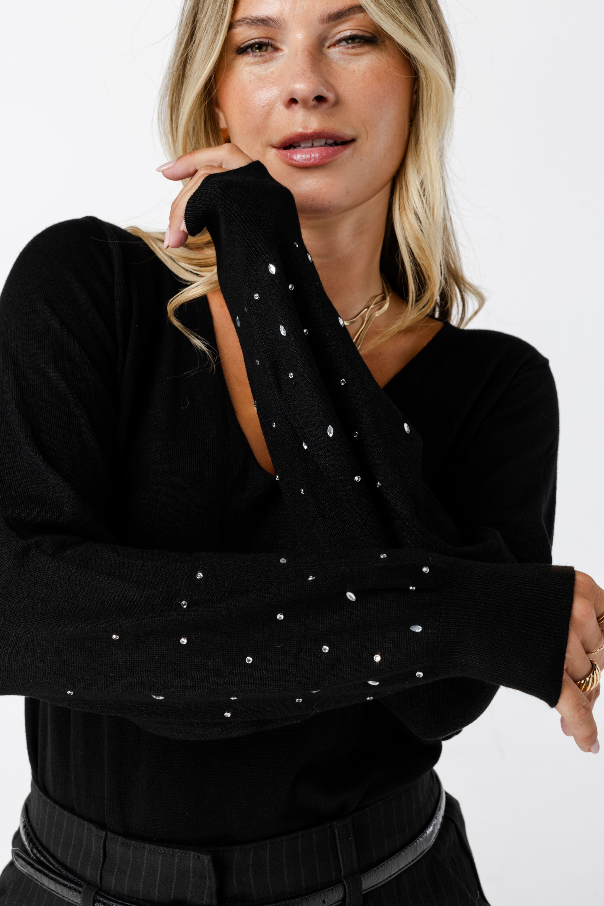 Pull fin avec d&eacute;tail scintillant image number 4