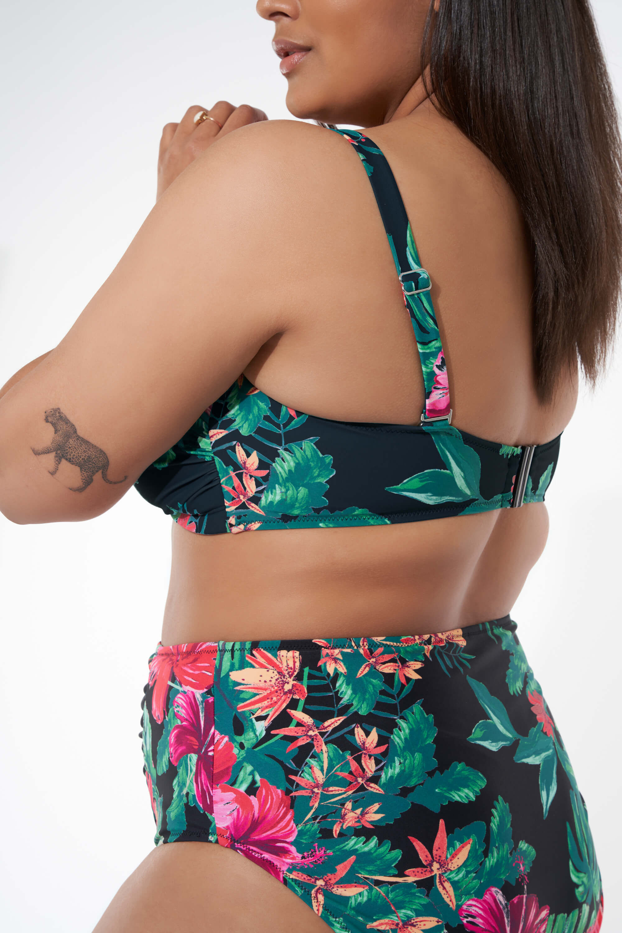 Bas de bikini taille haute avec imprim&eacute; image number 4