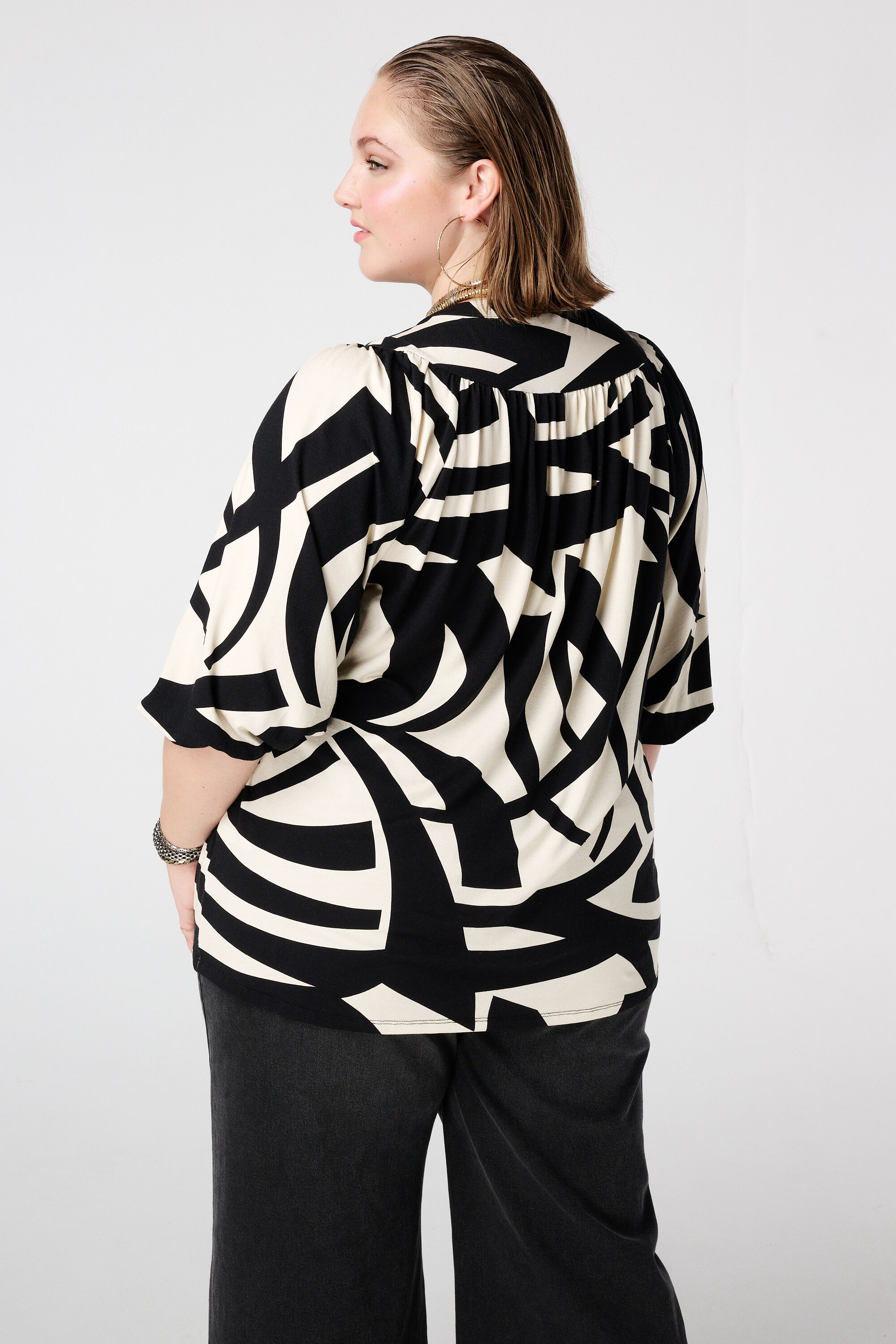 Top en jersey &agrave; imprim&eacute; image number 3