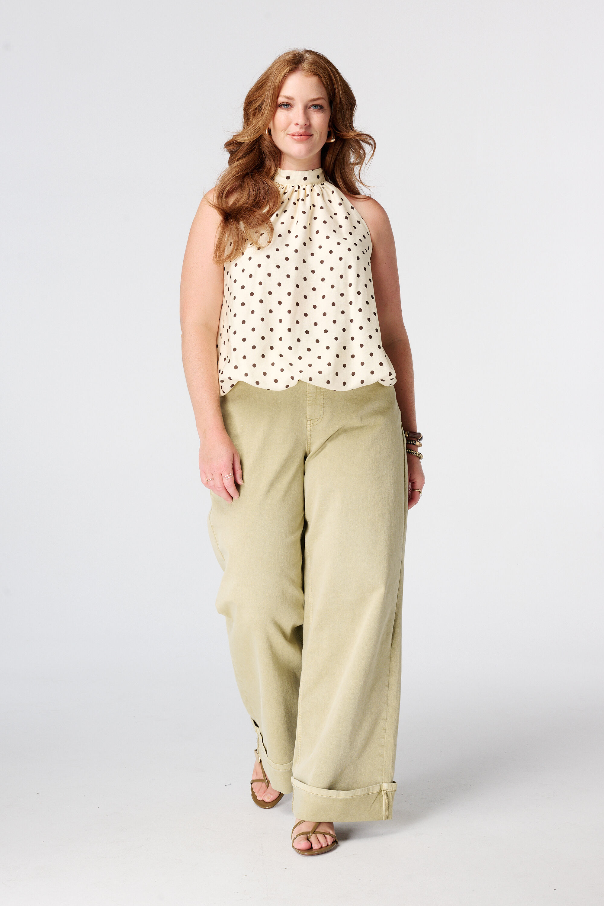 Blouse sans manches &agrave; col montant image number 5
