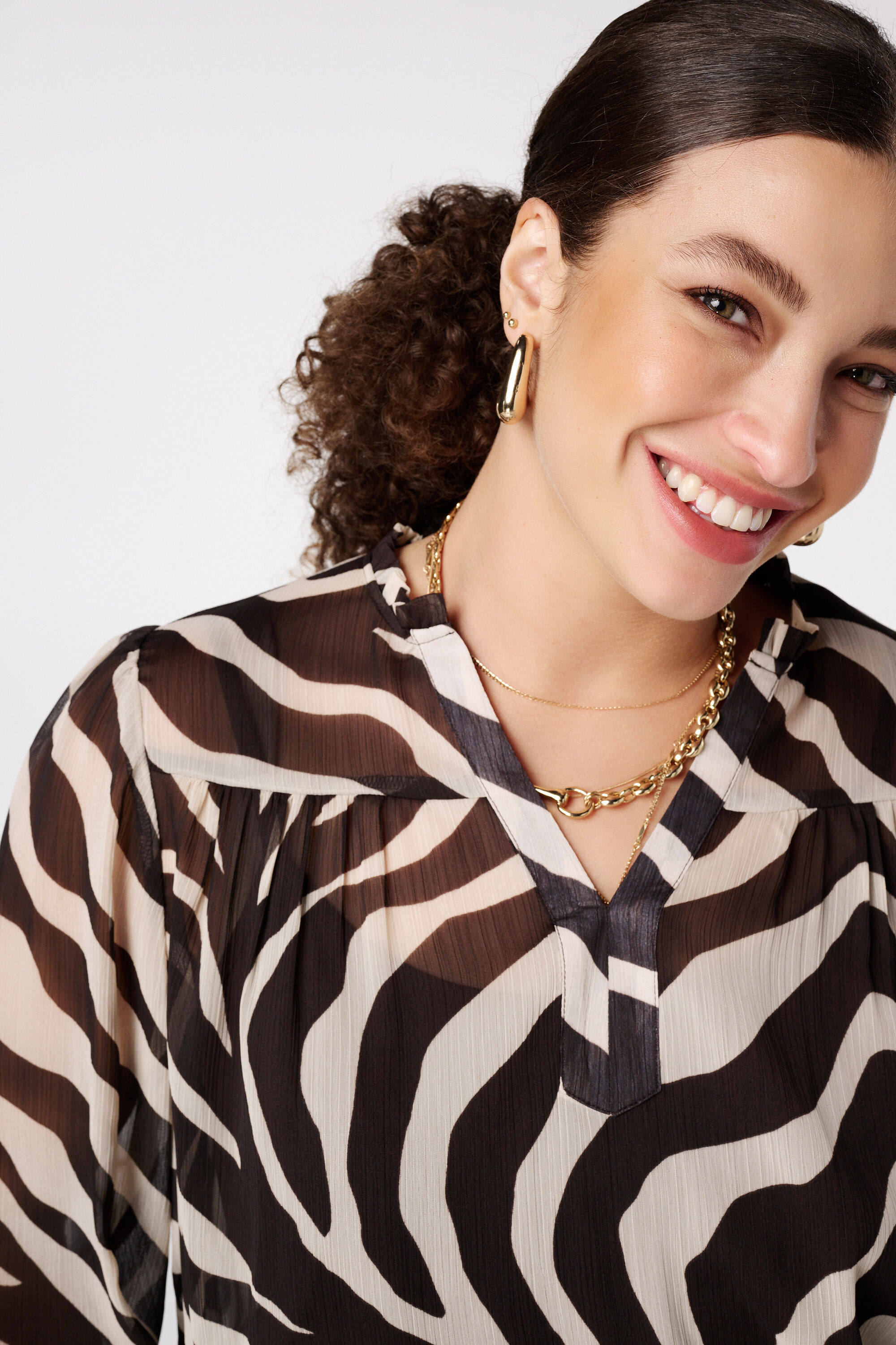 Blouse &agrave; imprim&eacute; animalier image number 4