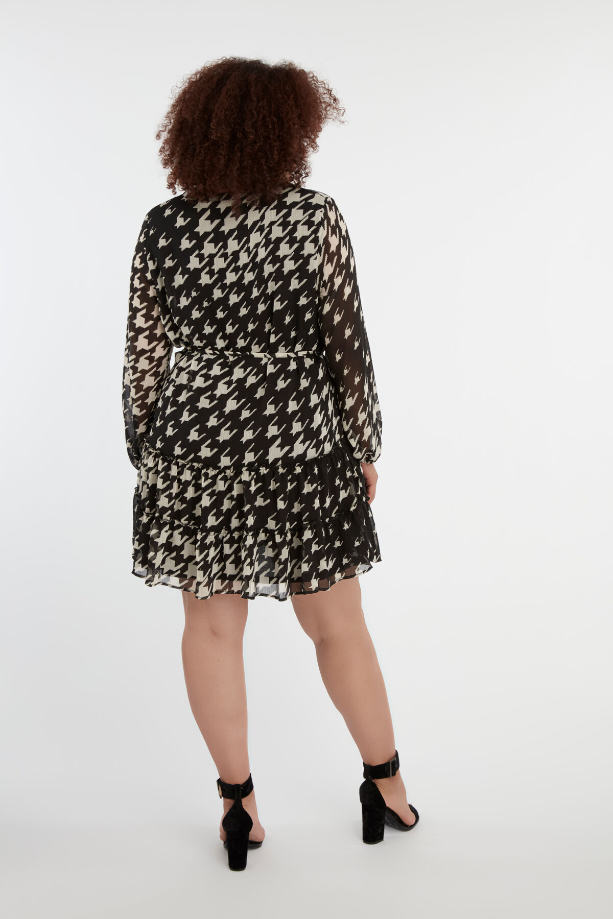 Robe &agrave; imprim&eacute; pied-de-poule image number 3