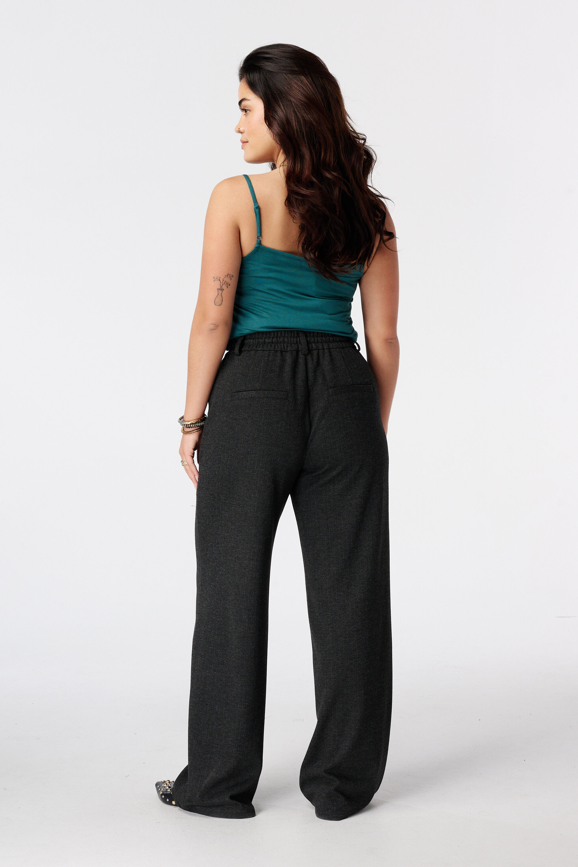 Pantalon &agrave; rayures crayon image number 3