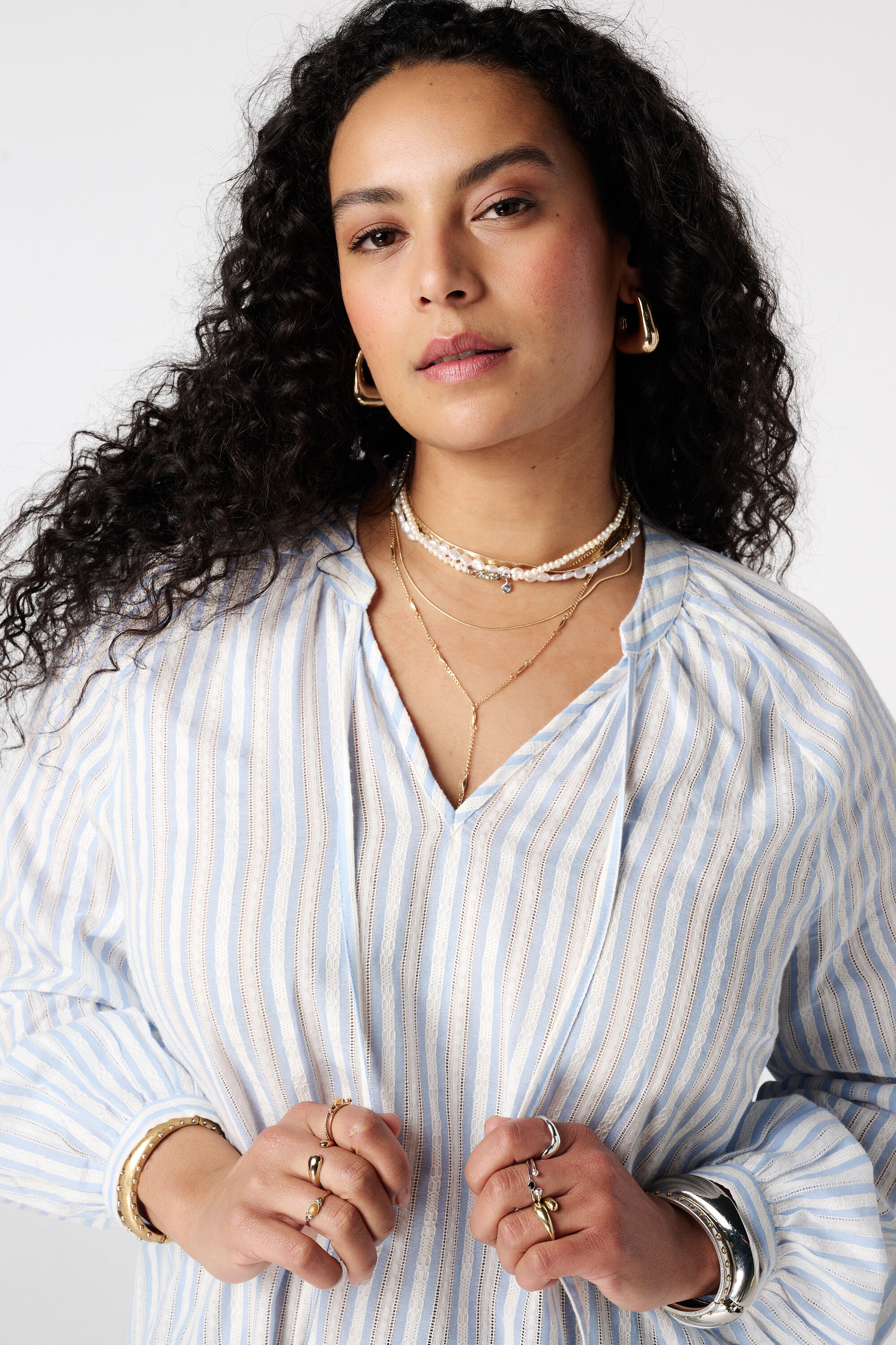 Blouse ray&eacute;e image number 4