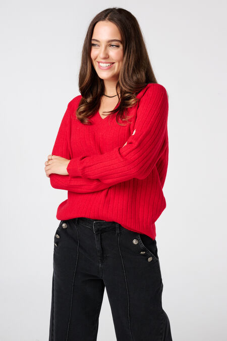 Pull finement tricoté avec motif Pull finement tricoté avec motif