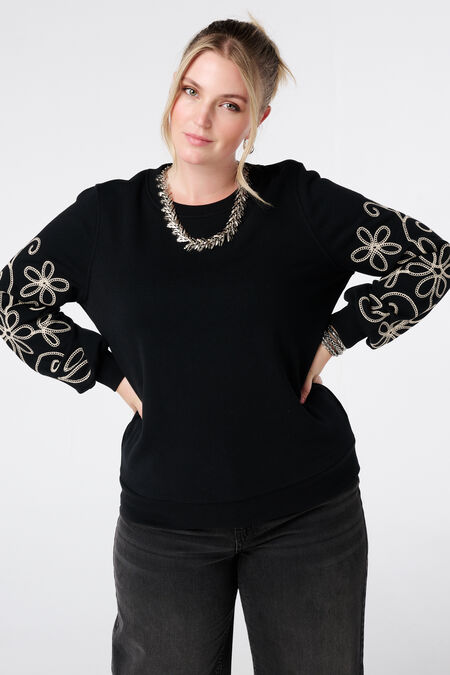 Pull avec détails brodés Pull avec détails brodés