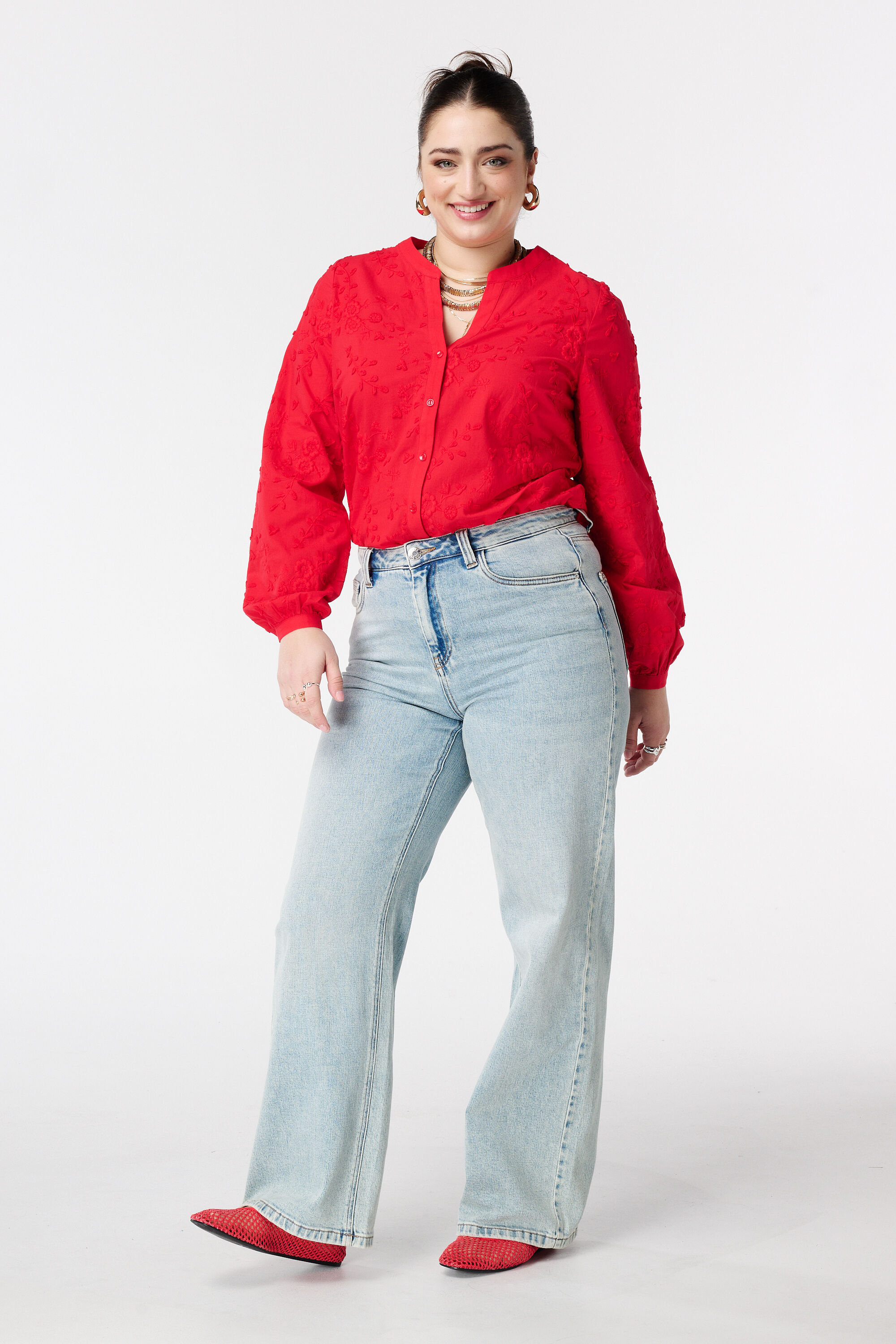 Blouse &agrave; imprim&eacute; fleuri 3D image number 5