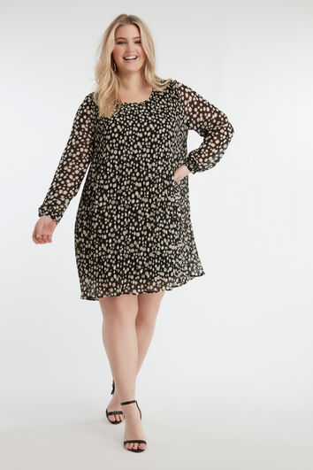 Robe pliss&eacute;e imprim&eacute; floral