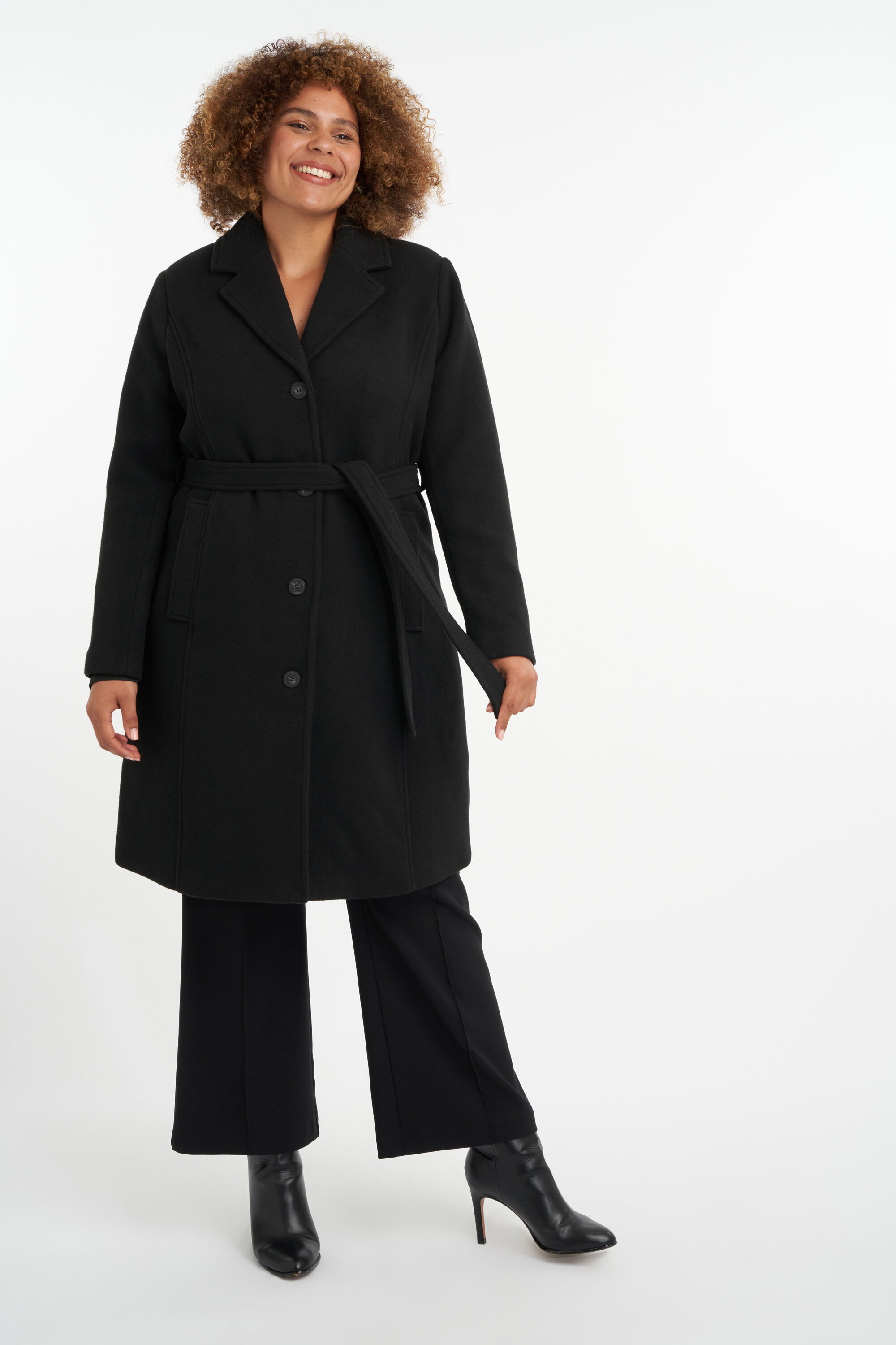 Femmes Veste longue avec ceinture MS Mode