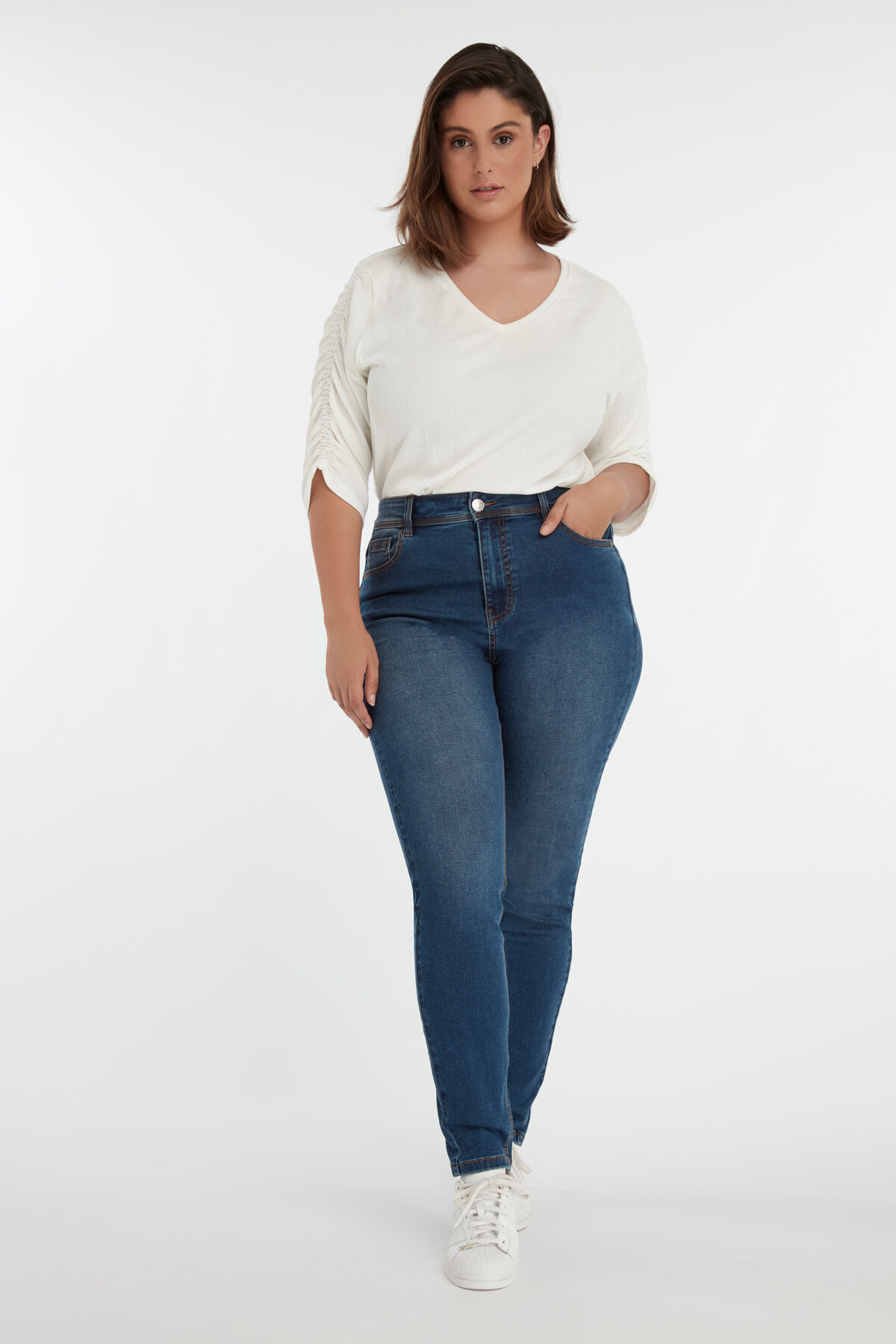 Jean moulant taille haute CHERRY